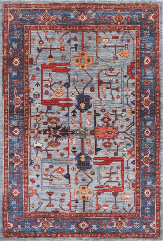Timeless Elegance: Traditional Woolen Rug 94SK847 - 4 X 6