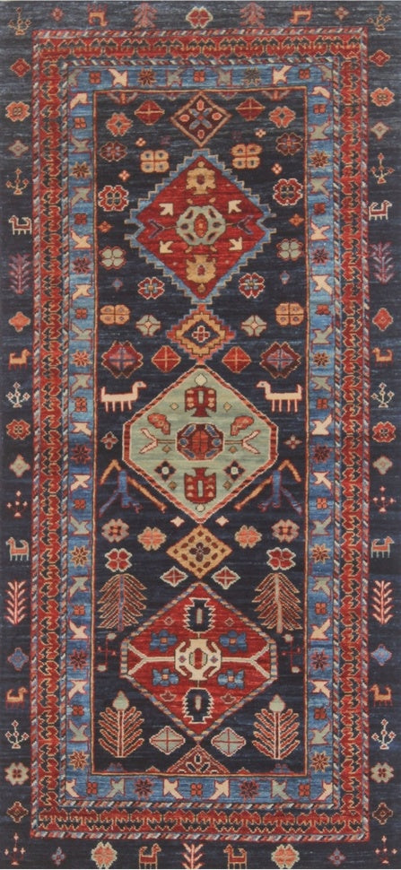 Elegant Traditional Woolen Rug 98SK323 - 3 X 6