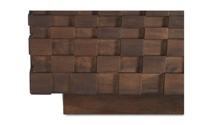 42" Brown Acacia Storage Coffee Table