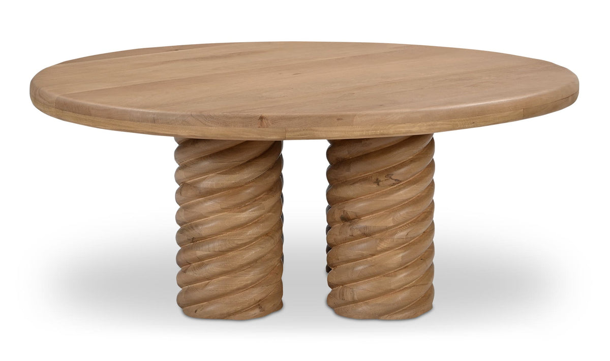 42" Oak Solid Oak Round Coffee Table
