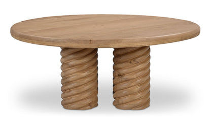 42" Oak Solid Oak Round Coffee Table