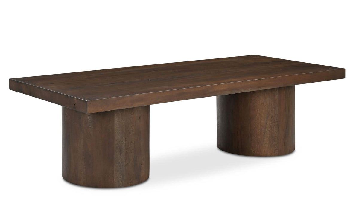 60" Warm Brown Mango Wood Coffee Table
