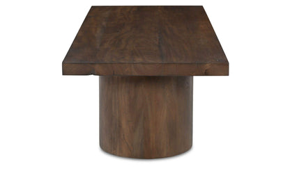 60" Warm Brown Mango Wood Coffee Table