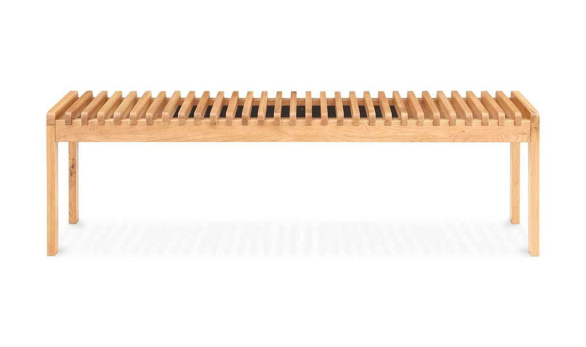 60" Natural Solid Oak Bench