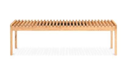 60" Natural Solid Oak Bench