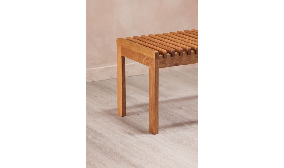 60" Natural Solid Oak Bench