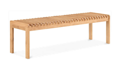 60" Natural Solid Oak Bench