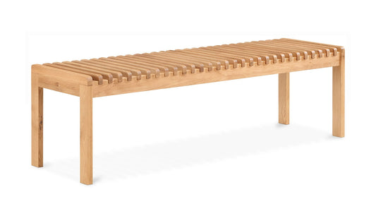 60" Natural Solid Oak Bench
