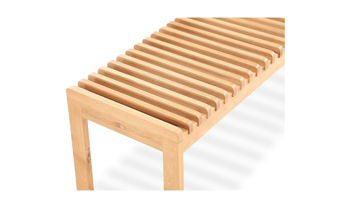 60" Natural Solid Oak Bench