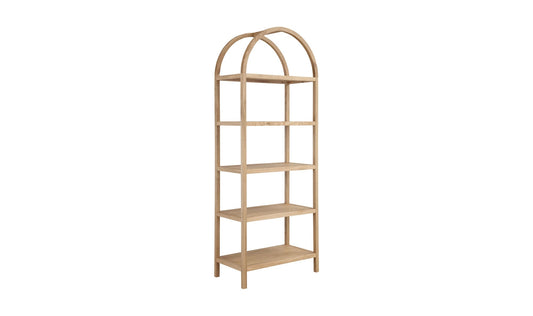 30" Natural Solid Oak Bookcase