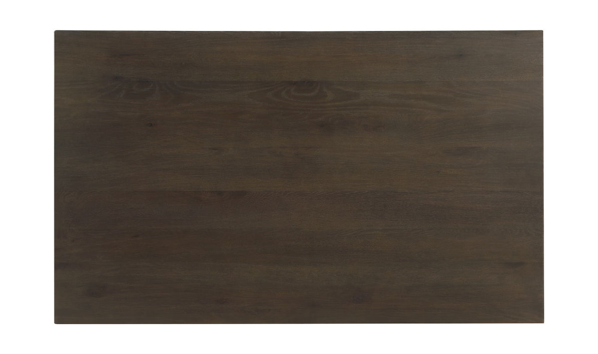 50" Dark Brown Solid Oak Coffee Table