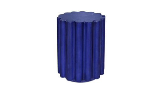 15" Blue Concrete Side Table