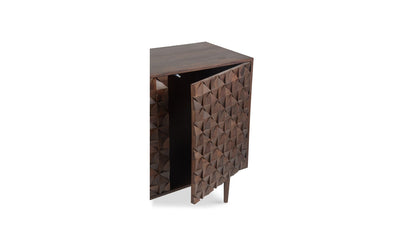 58" Dark Brown Sheesham Sideboard