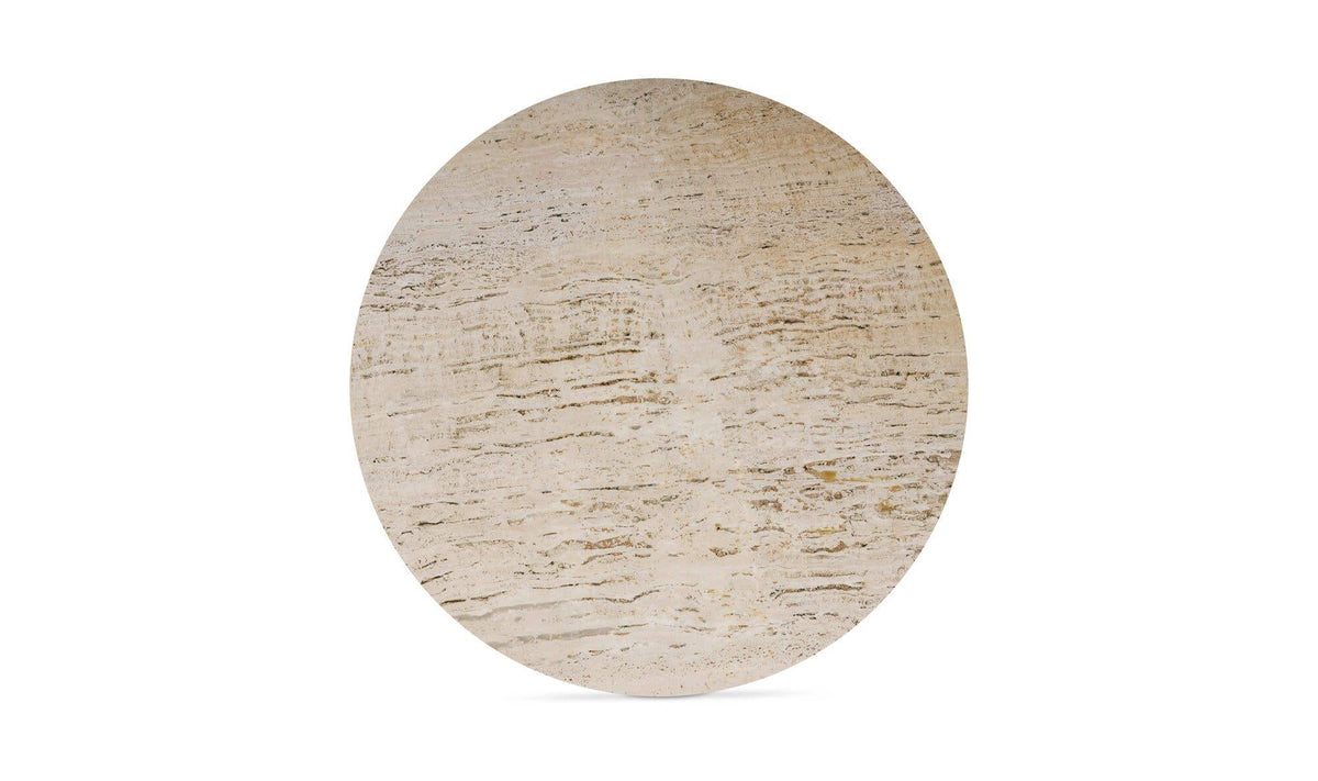 42" Beige Travertine Coffee Table
