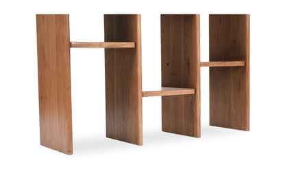 43.31" Brown Acacia Bookcase