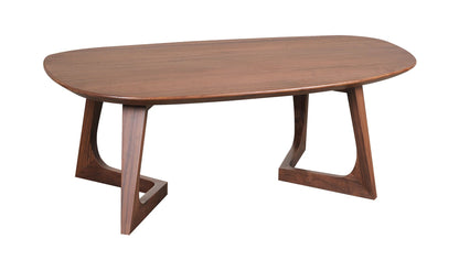 42" Brown Walnut Coffee Table