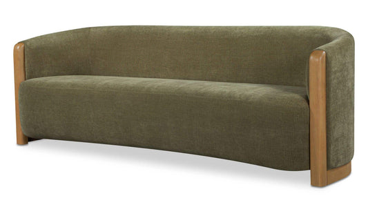 90" Olive Upholstered Sofa