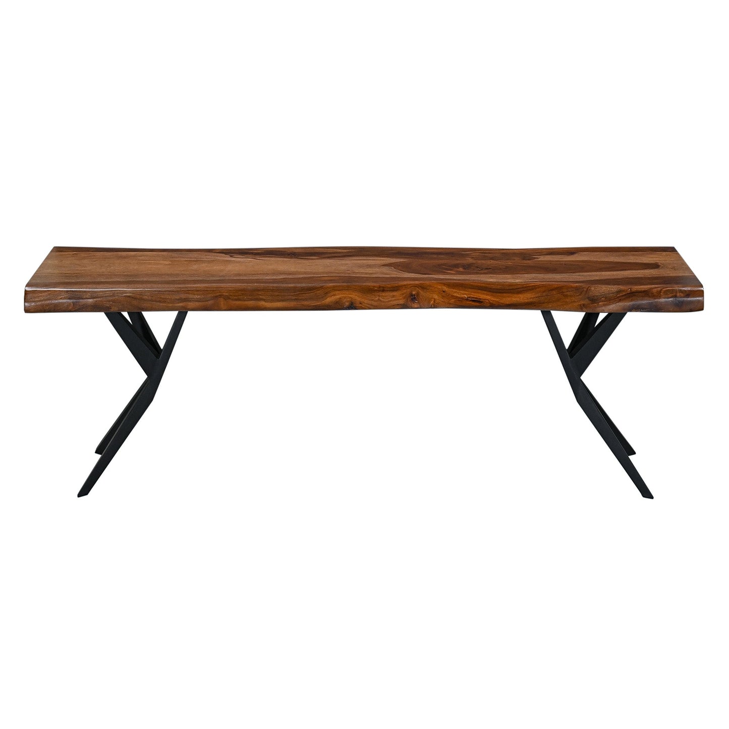 68" Natural Sheesham Wood Dining Bench