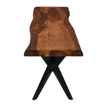 68" Natural Sheesham Wood Dining Bench