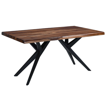 72" Natural Sheesham Wood Dining Table
