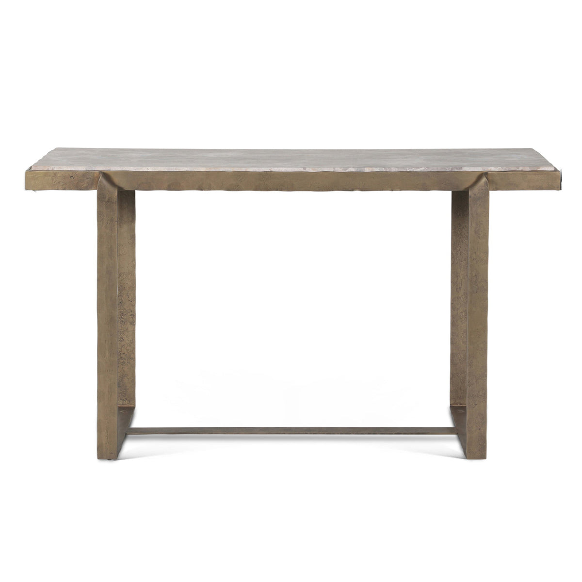 52" Capri Beige Marble Console Table