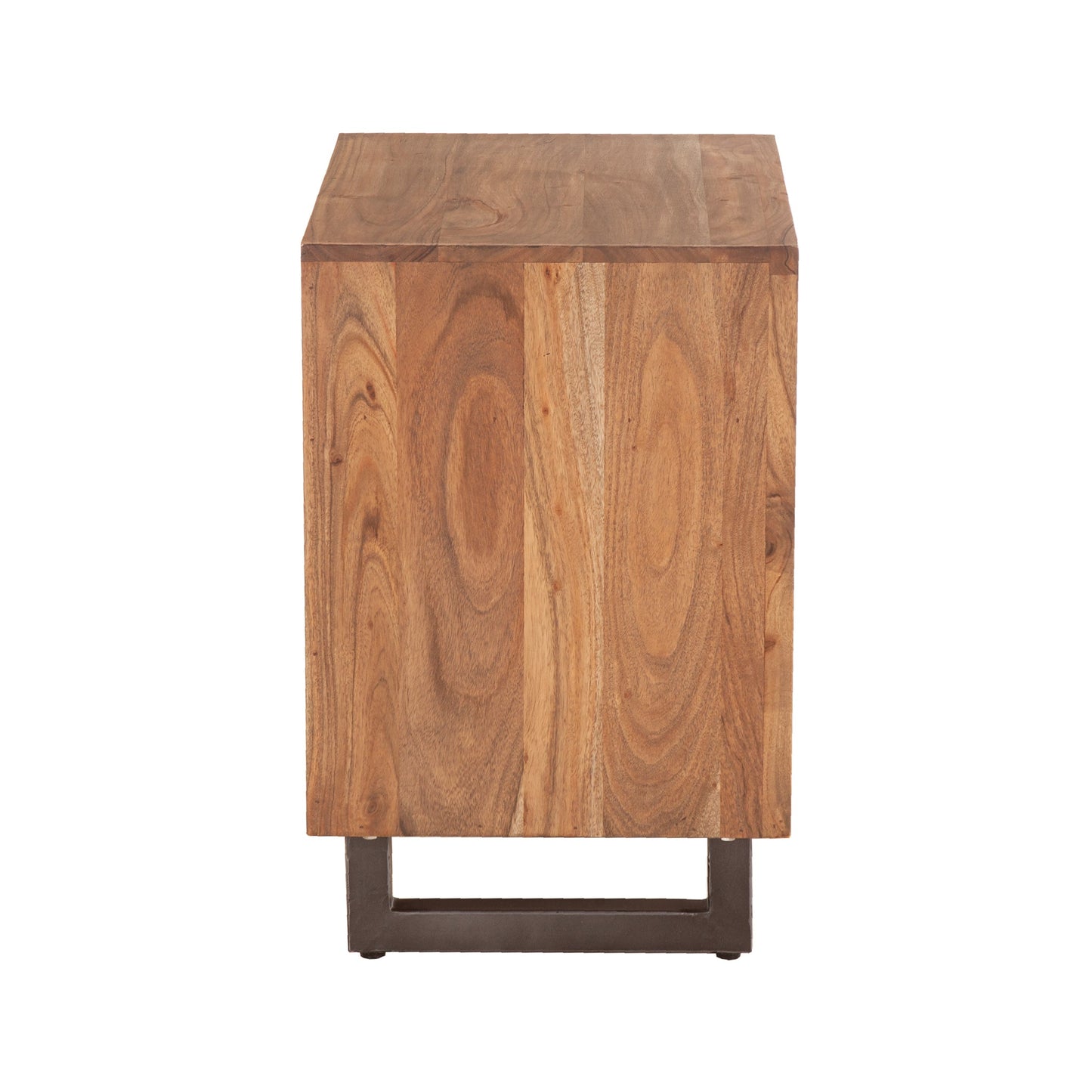 24" Smoked Acacia Wood Nightstand
