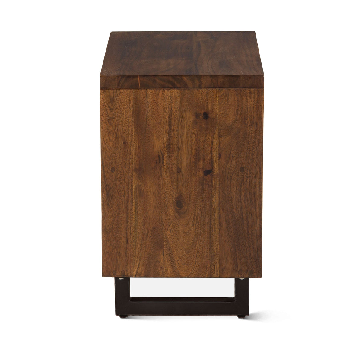 24" Walnut Wood Nightstand