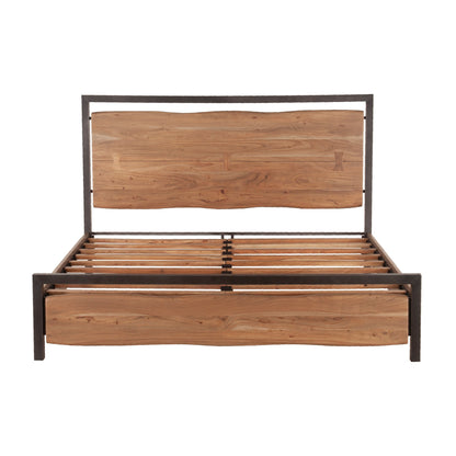 80" Smoked Acacia King Size Bed