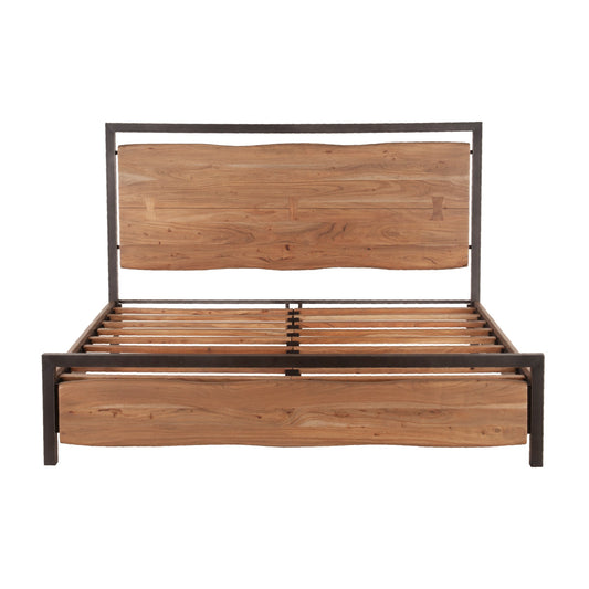 80" Smoked Acacia King Size Bed