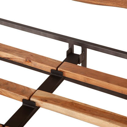 80" Smoked Acacia King Size Bed