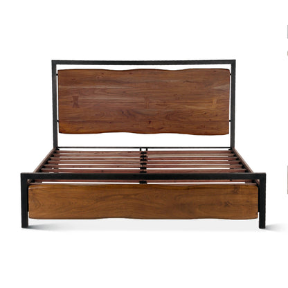 80" Walnut King Size Bed