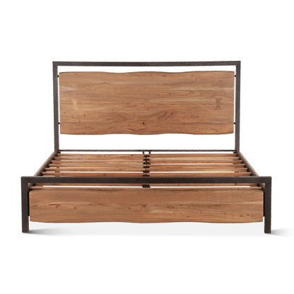 63" Smoked Acacia Queen Size Bed