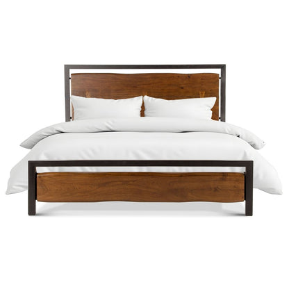 63" Walnut Queen Size Bed