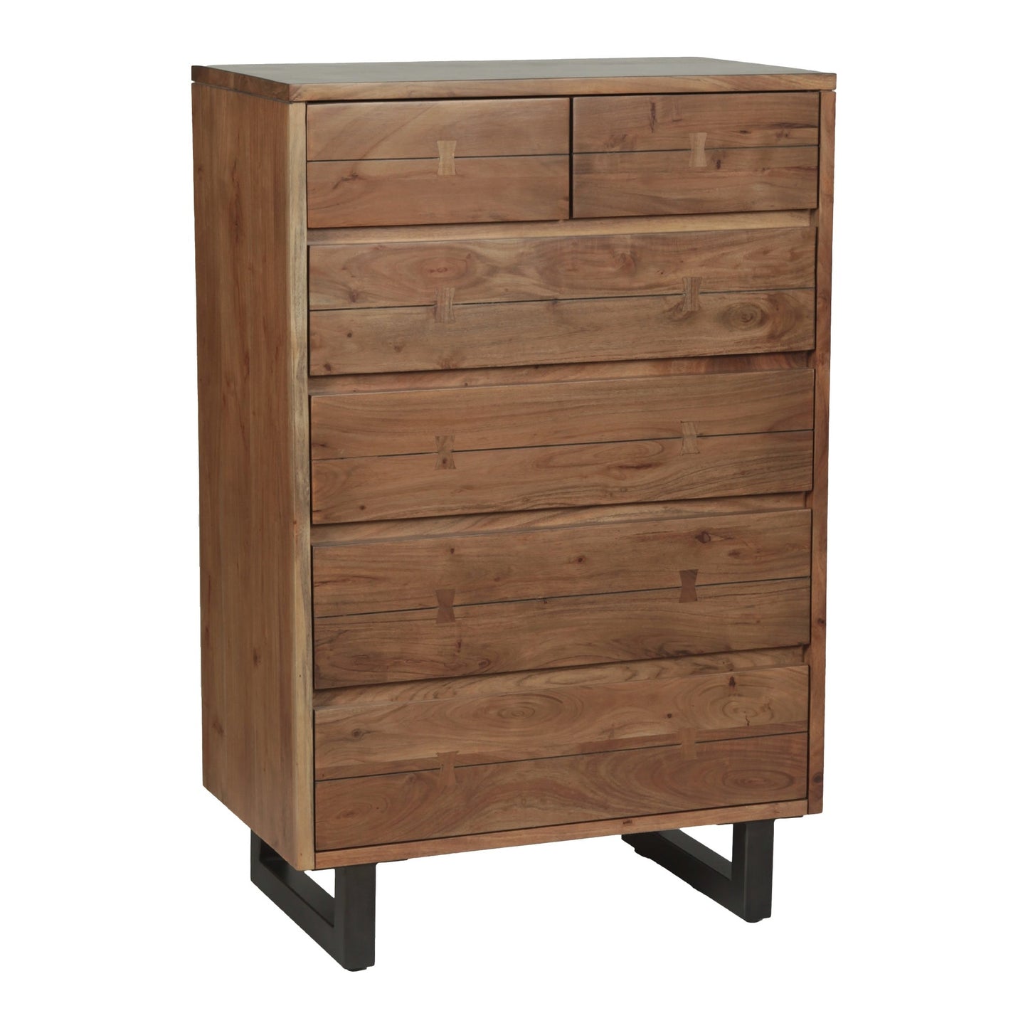 34" Smoked Acacia Wood Chest