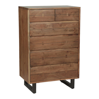 34" Smoked Acacia Wood Chest