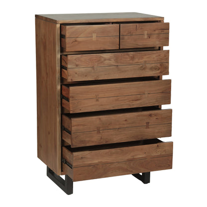 34" Smoked Acacia Wood Chest