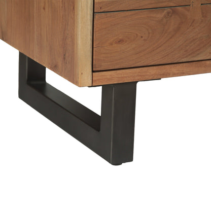 34" Smoked Acacia Wood Chest