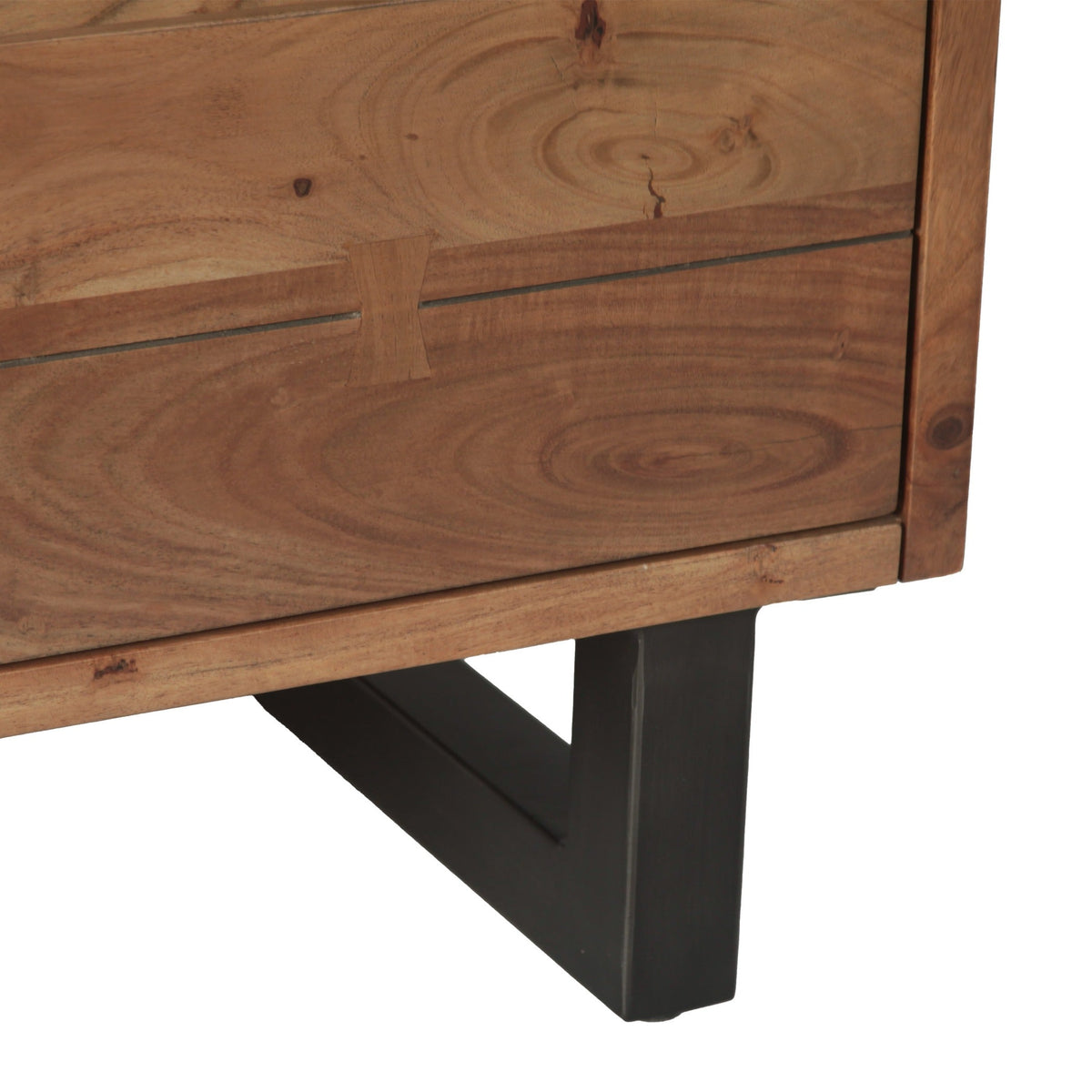 34" Smoked Acacia Wood Chest