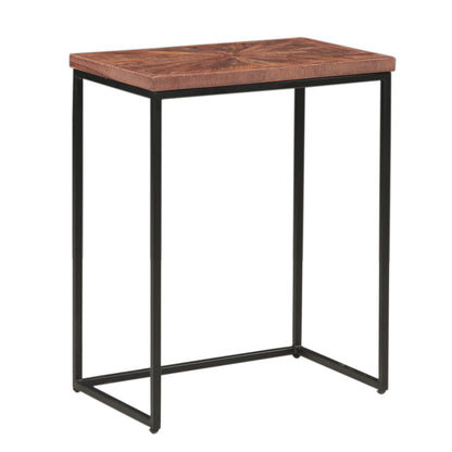 20" Sunburst Brownstone Iron Side Table