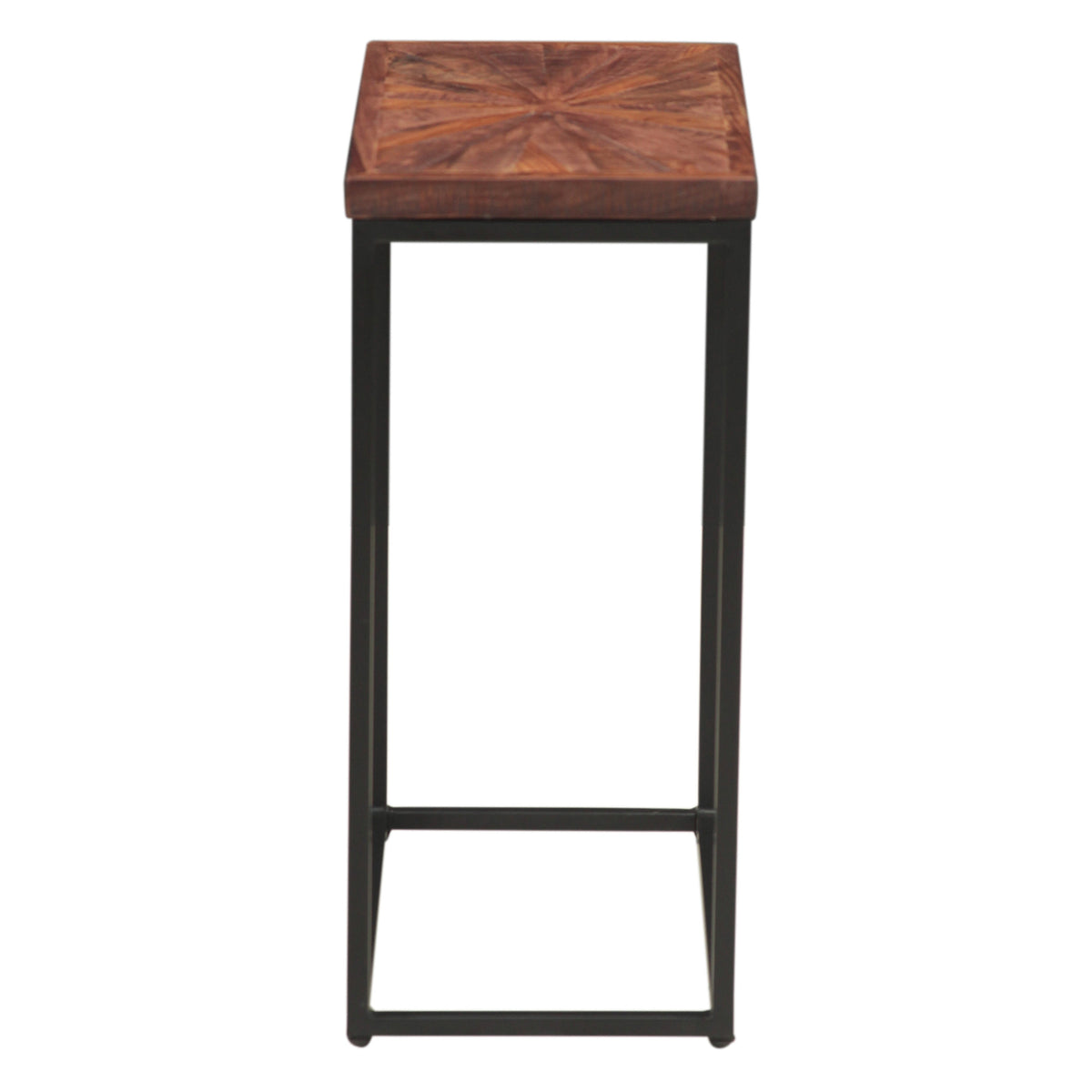 20" Sunburst Brownstone Iron Side Table