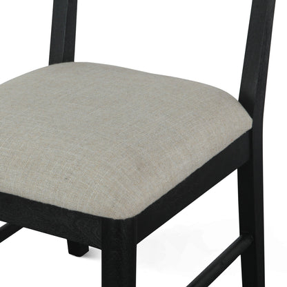 18" Upholstered Dining Chair in Black