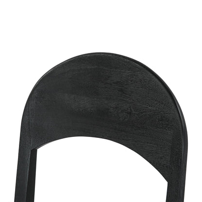 18" Upholstered Dining Chair in Black