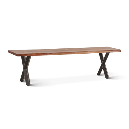 68" Natural Sheesham Wood Bench