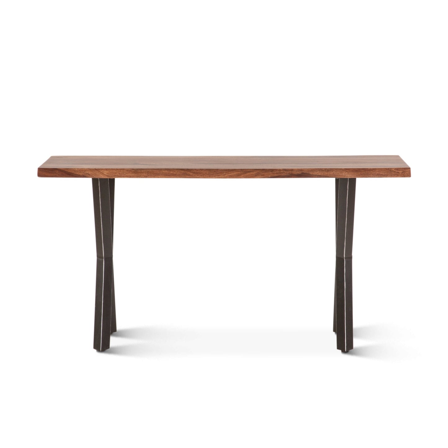 58" Natural Sheesham Wood Console Table
