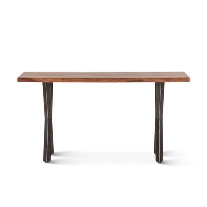 58" Natural Sheesham Wood Console Table