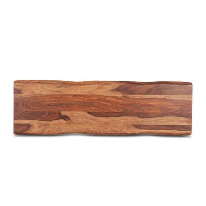 58" Natural Sheesham Wood Console Table