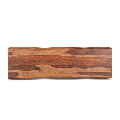 58" Natural Sheesham Wood Console Table