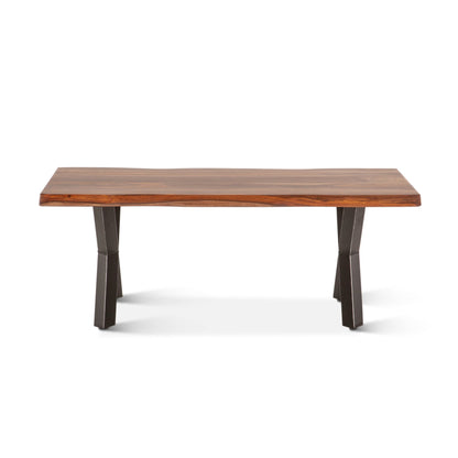 46" Natural Sheesham Wood Coffee Table