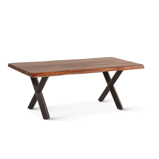 46" Natural Sheesham Wood Coffee Table