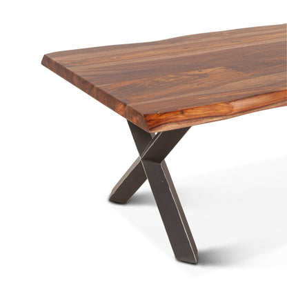 46" Natural Sheesham Wood Coffee Table